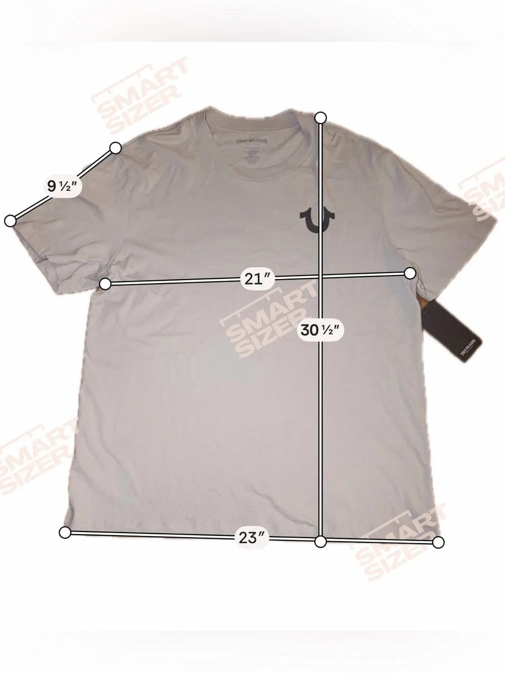 *new* True Religion Floating Buddha Crystal Tee - Quiet Grey